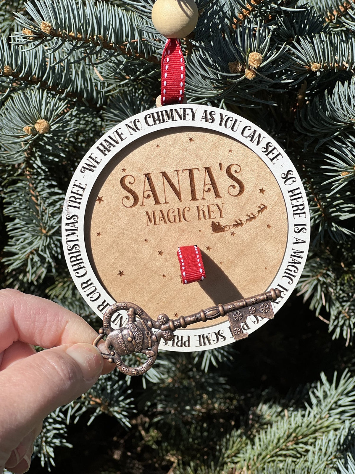Santa's magic key removed from the ornament, doubles as a bottle opener