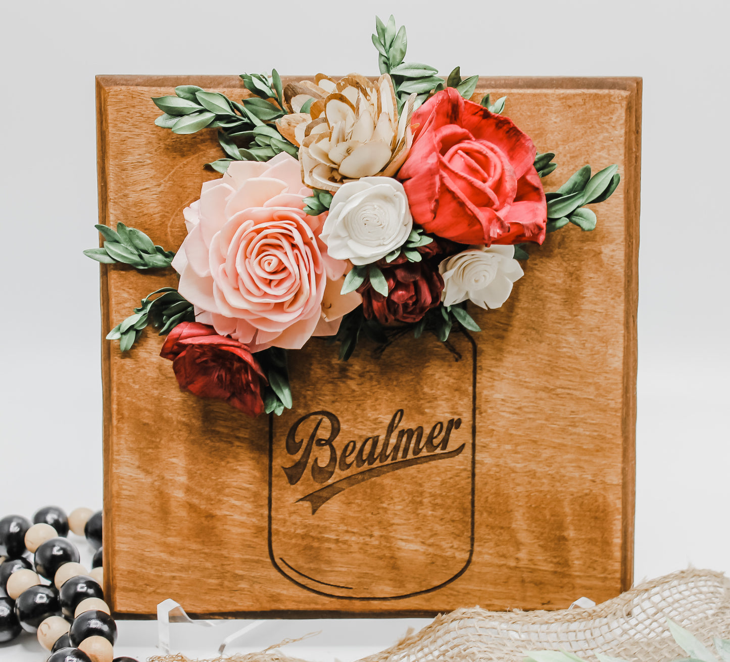 Last name is Ball Jar like font