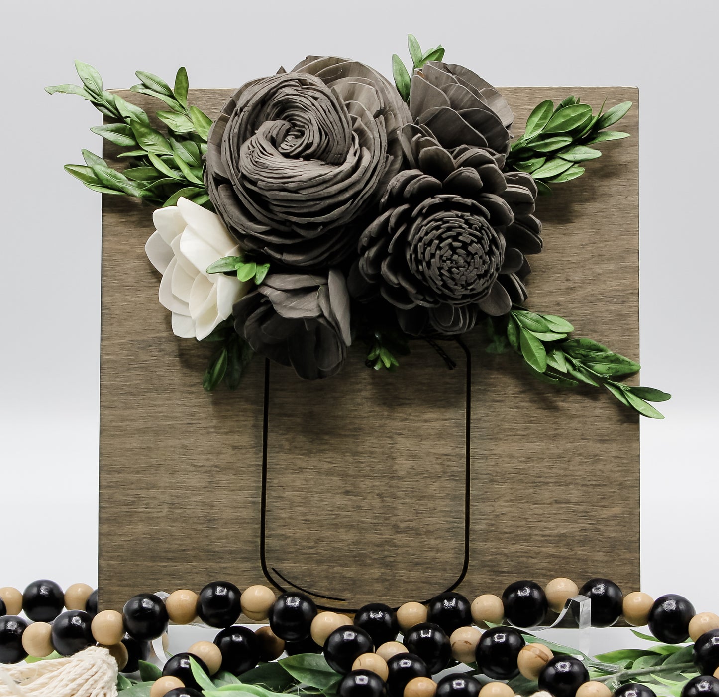 Sola Wood Flowers With Heart Vase or Jar