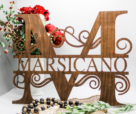 Personalized Wooden Monogram Signs
