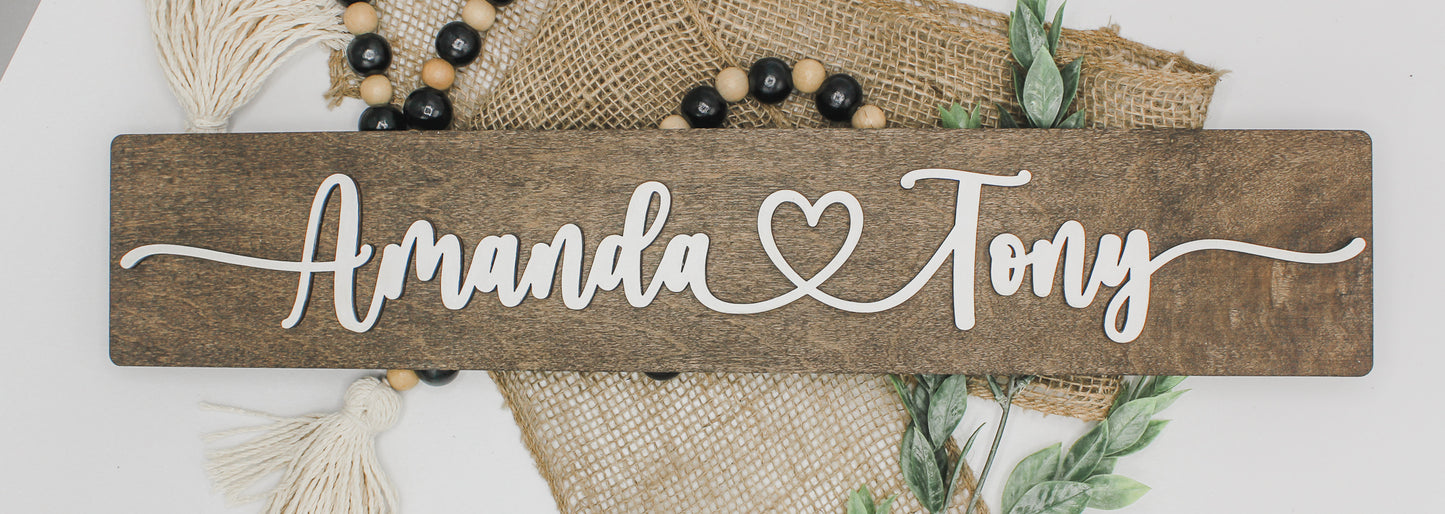 Custom Name ❤️ Signs