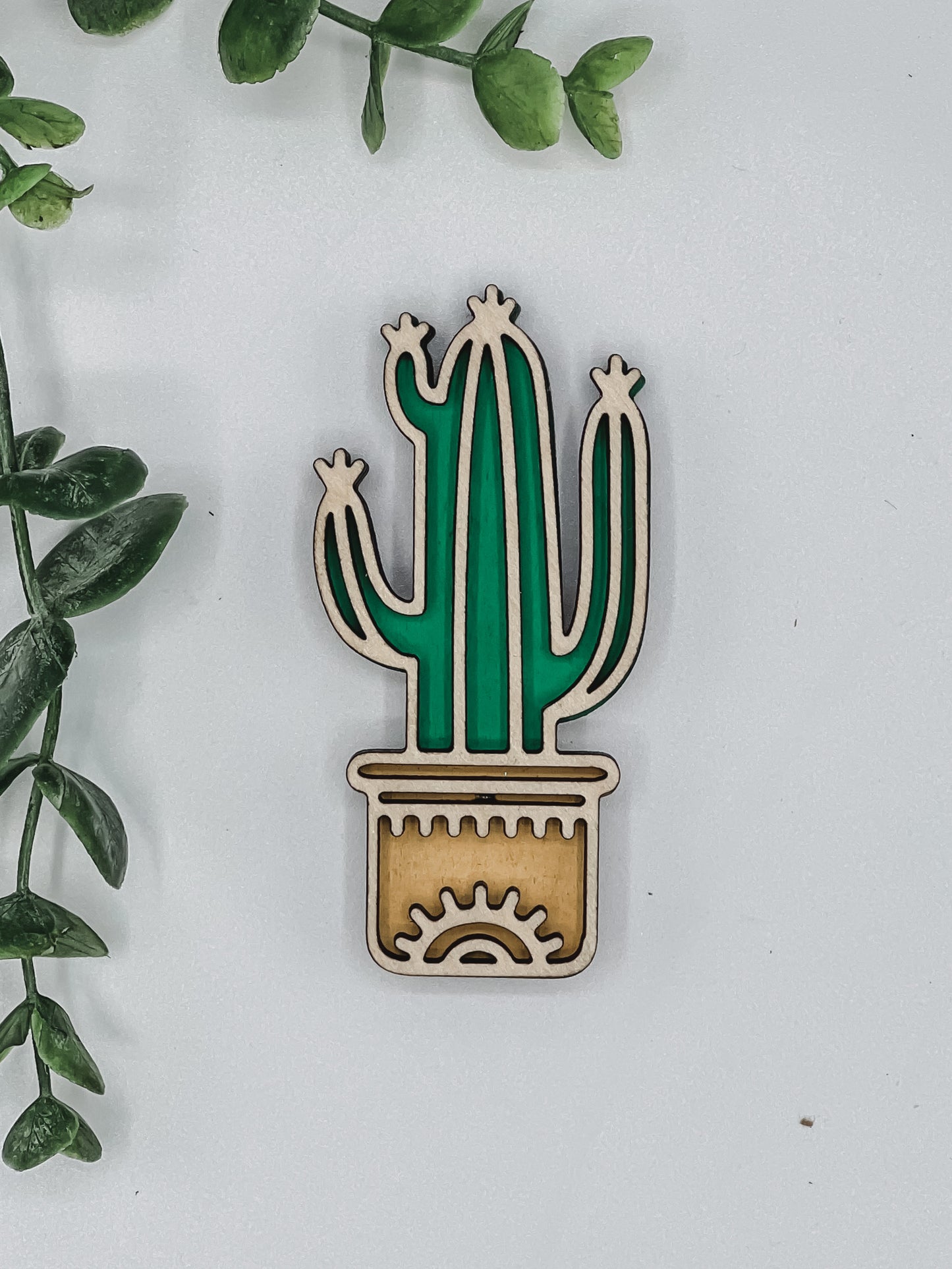 Two Layer Succulent and Cactus Magnets