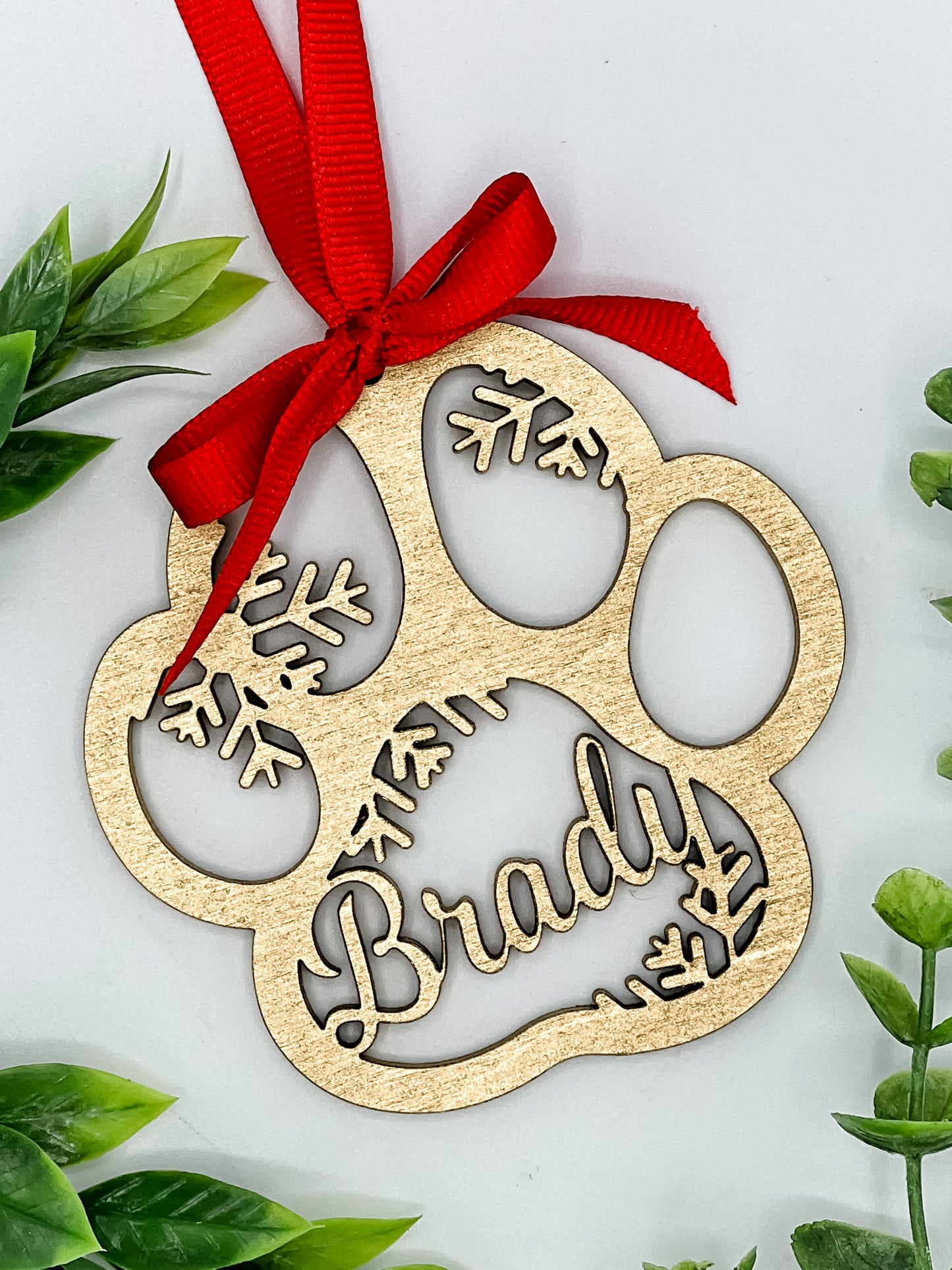 Personalized Paw Print Ornament