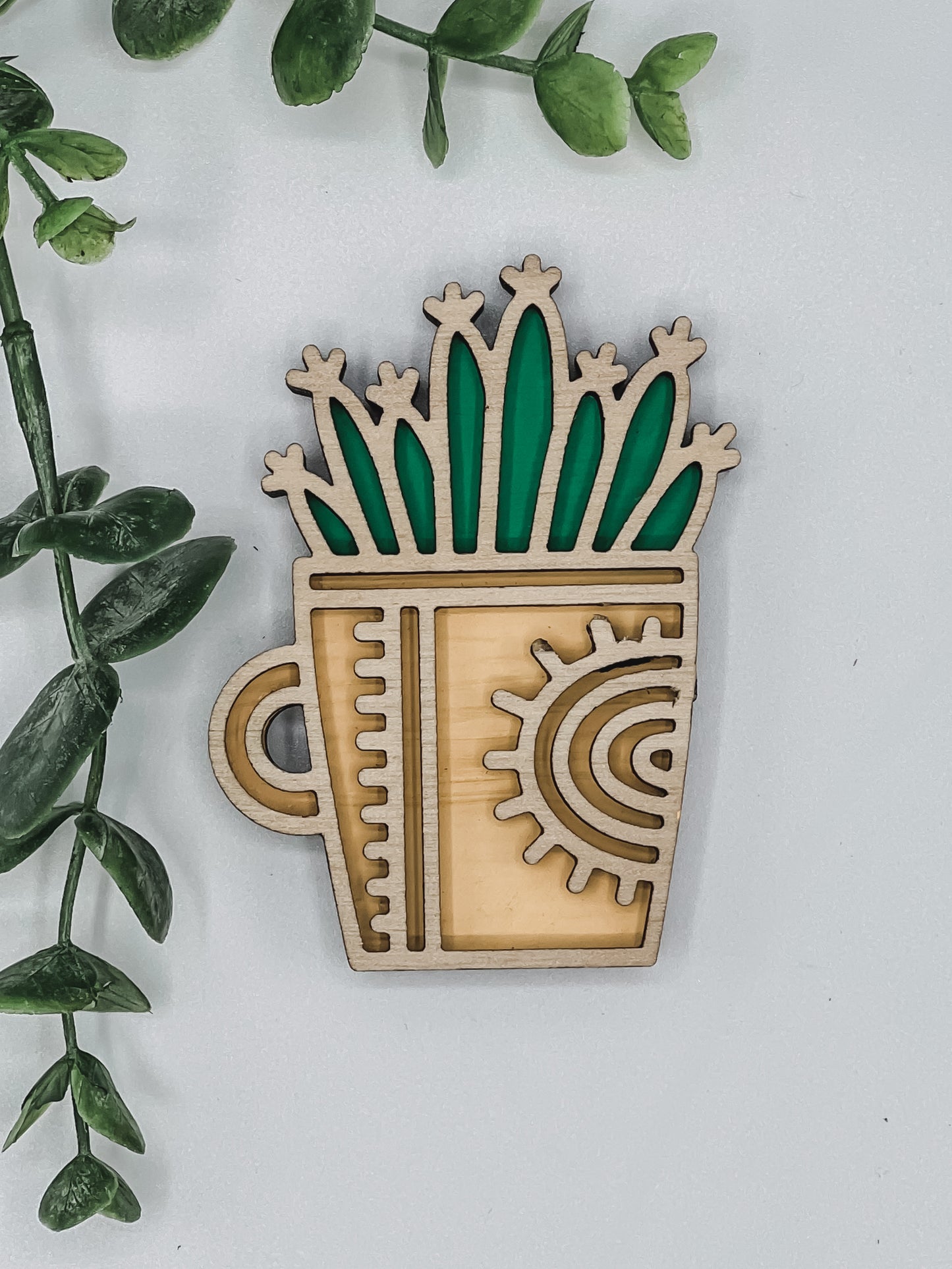 Two Layer Succulent and Cactus Magnets