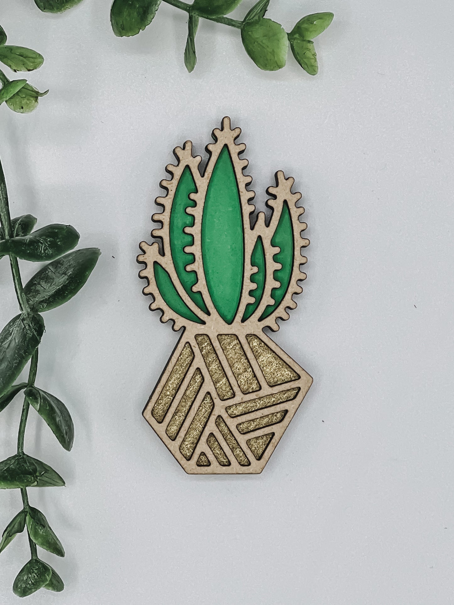 Two Layer Succulent and Cactus Magnets