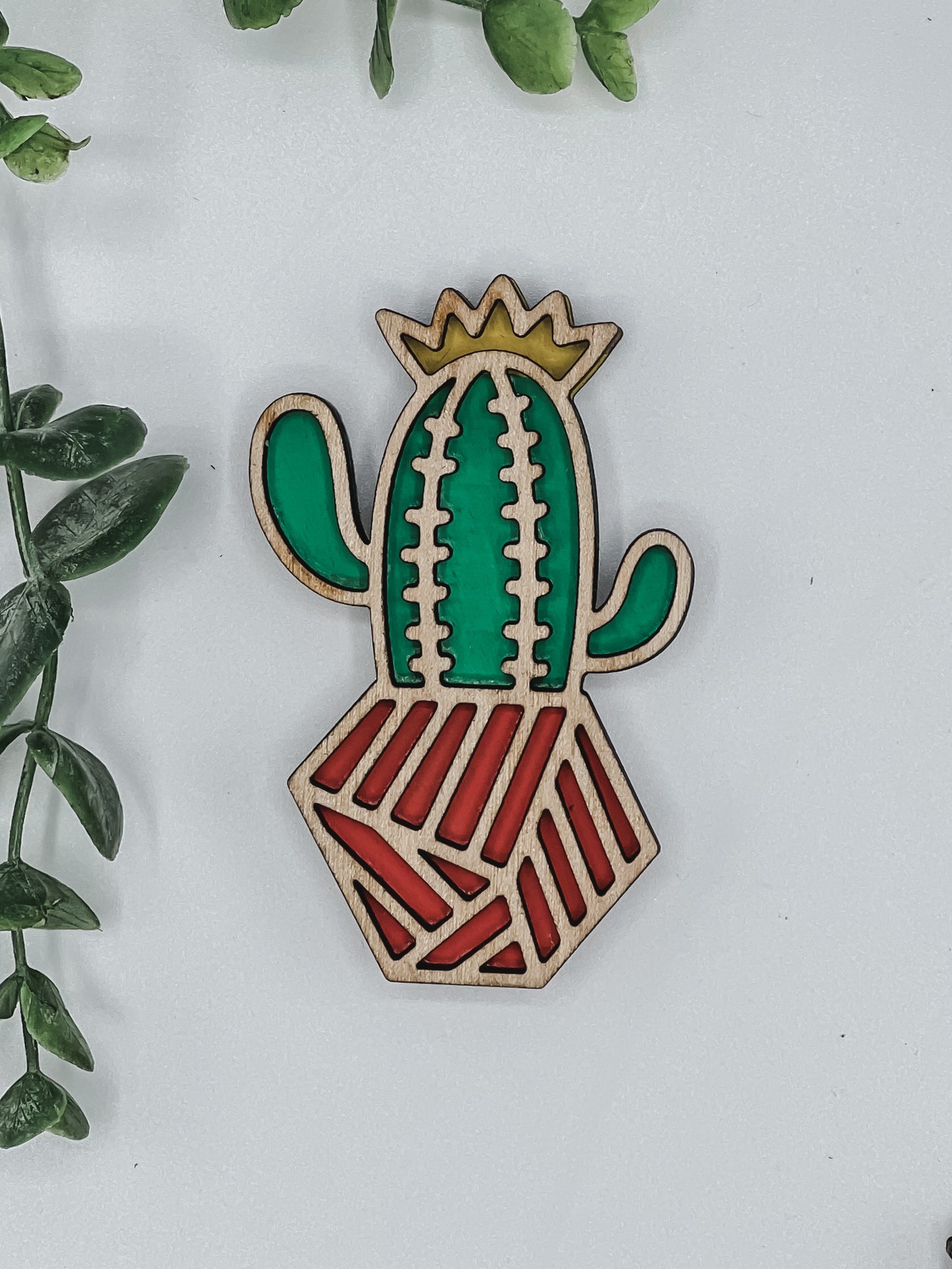 Two Layer Succulent and Cactus Magnets