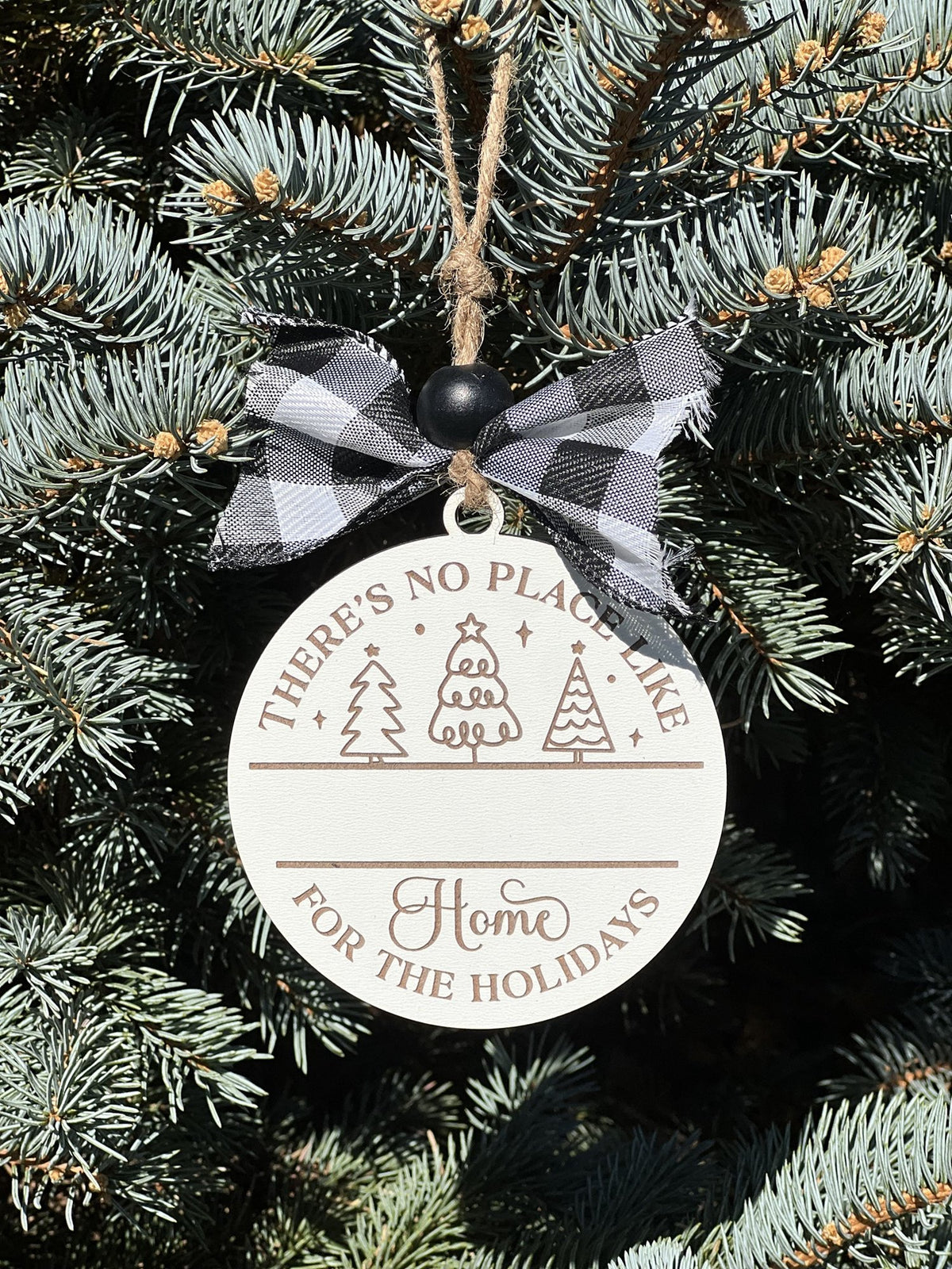 There's no place like home zip code ornament, trees design