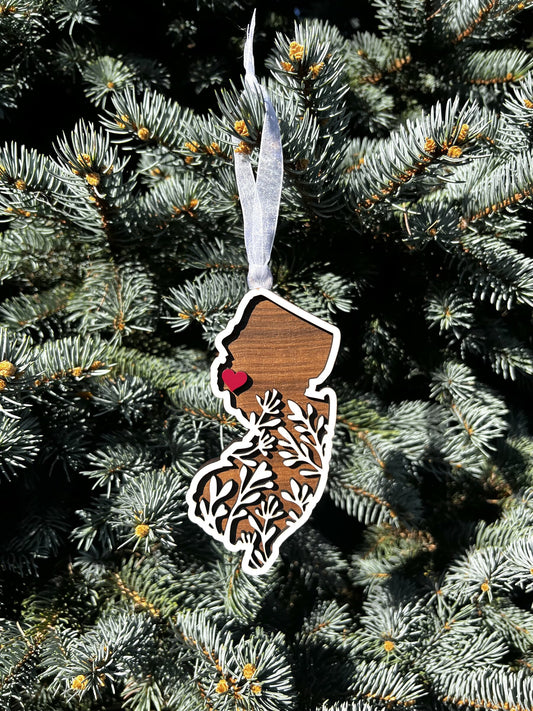 New Jersey ornament with a heart on Phillipsburg