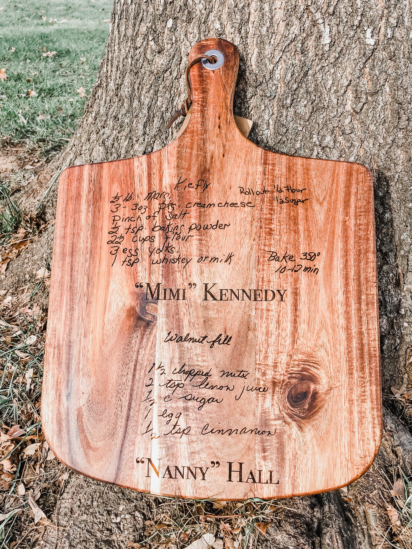 Personalized Engraved Recipe Cutting Board