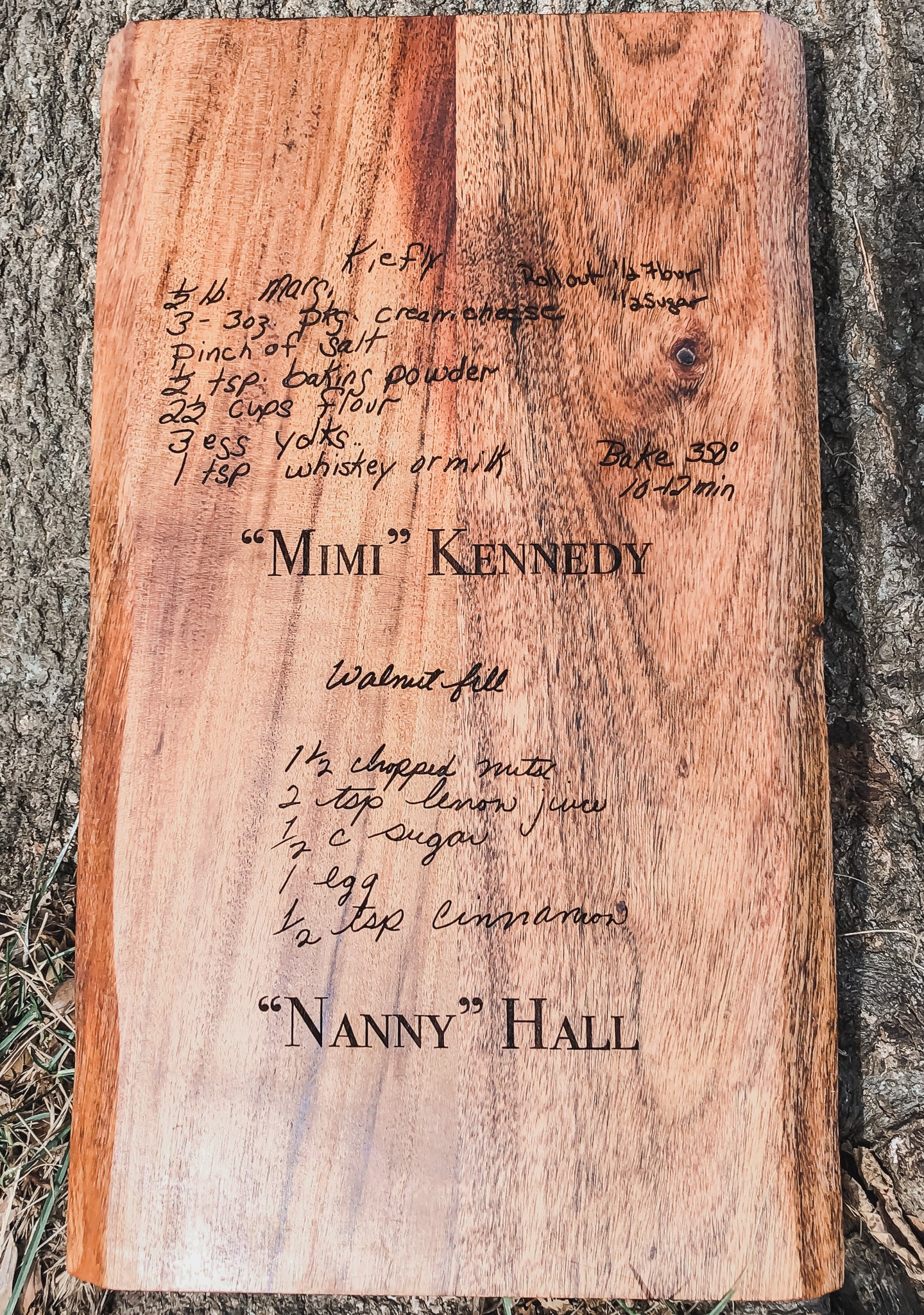 Personalized Engraved Recipe Cutting Board