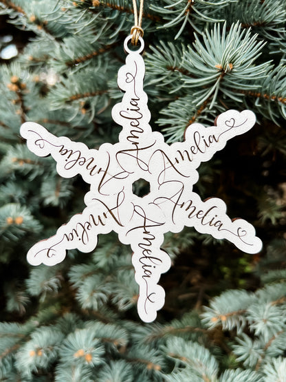 Personalized Snowflakes Name Ornament
