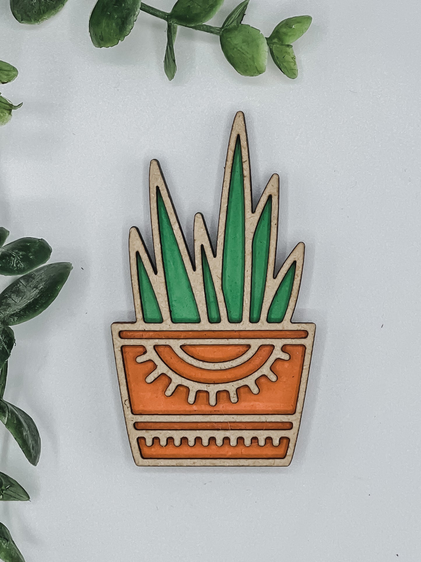 Two Layer Succulent and Cactus Magnets