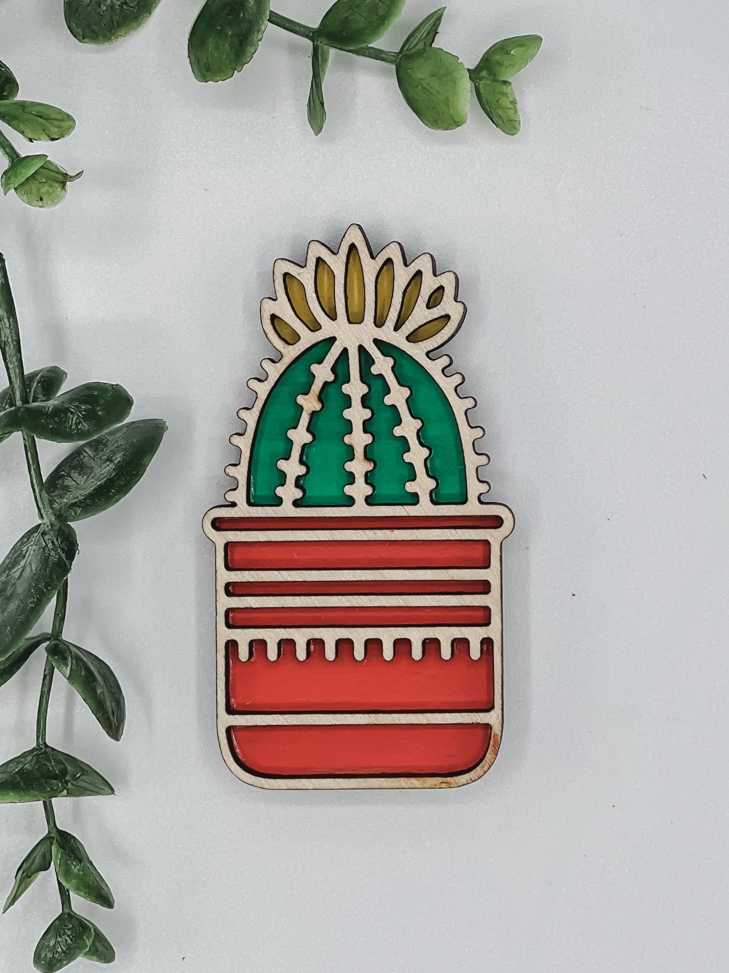 Two Layer Succulent and Cactus Magnets